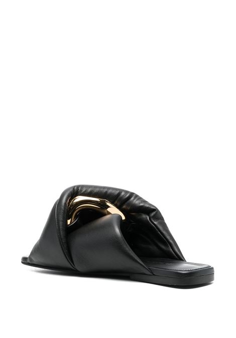 Black chain-link detail slides - women JW ANDERSON | ANW38022B17364999